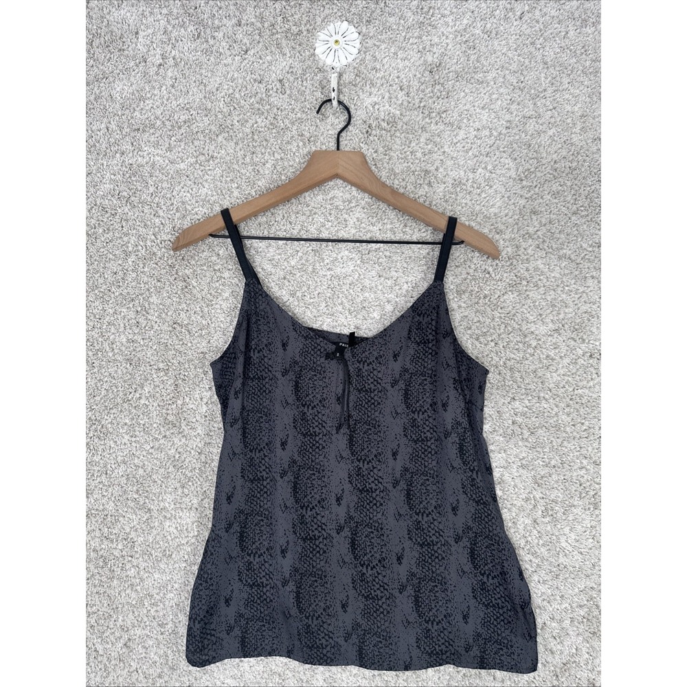 Paige Snakeskin Lightweight Women's Cami With Leather Knot Straps - Small